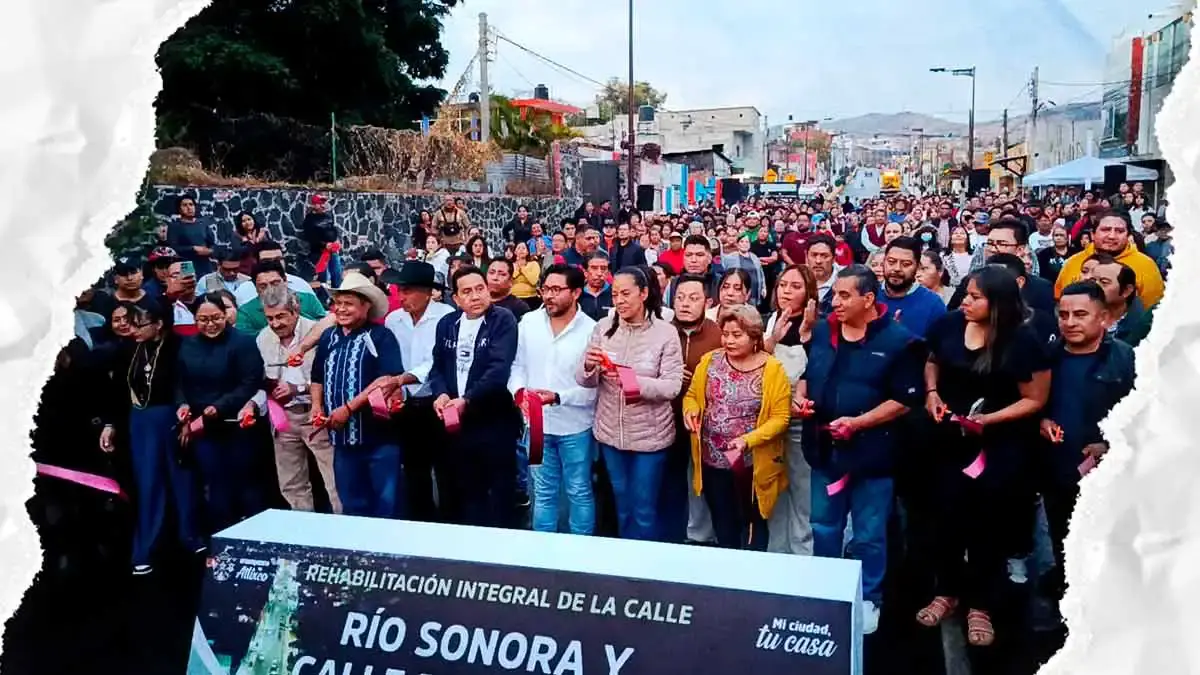 Ariadna Ayala entrega rehabilitación de la calle Río Sonora y 8 Norte en Atlixco