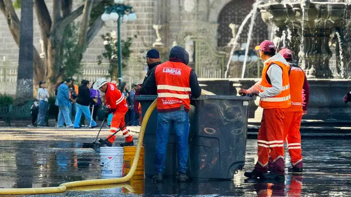 Ayuntamiento de Puebla anuncia megaoperativo de limpieza con 400 trabajadores en temporada navideña