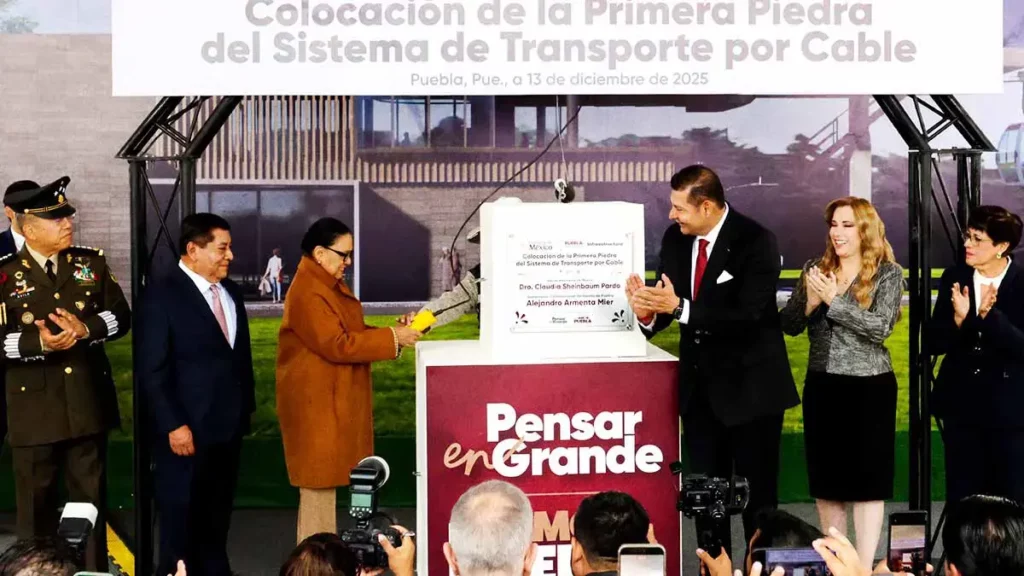 Alejandro Armenta arranca construcción del Cablebús Línea 1 en Puebla