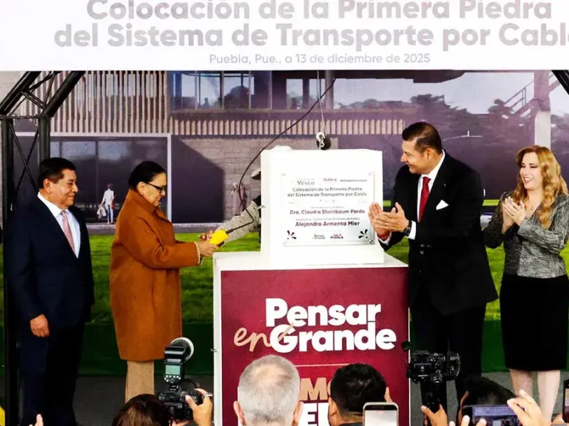 Alejandro Armenta arranca construcción del Cablebús Línea 1 en Puebla