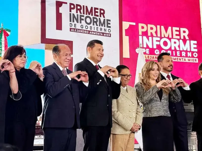 Alejandro Armenta presume obras en Puebla durante su Primer Informe de Gobierno