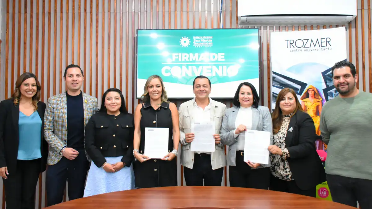 Signaron convenio de colaboración gobierno de Texmelucan y Trozmer Centro Universitario