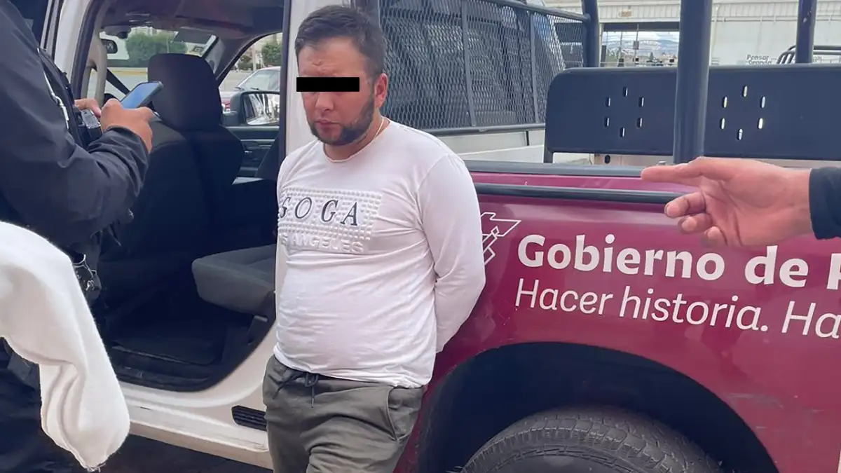 Detienen policía estatal y municipal a presunto asaltante de cuentahabiente en Texmelucan