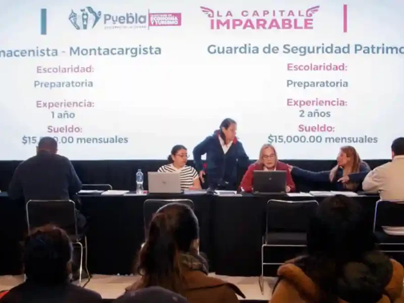 Suma más de 2 mil nuevos empleos Puebla capital, de octubre a noviembre de 2025