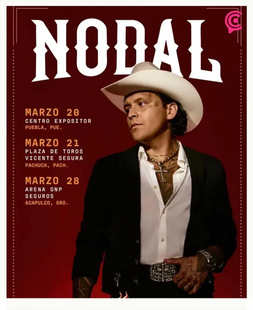 Christian Nodal anuncia concierto en Puebla 2026; boletos desde más de cuatro mil pesos