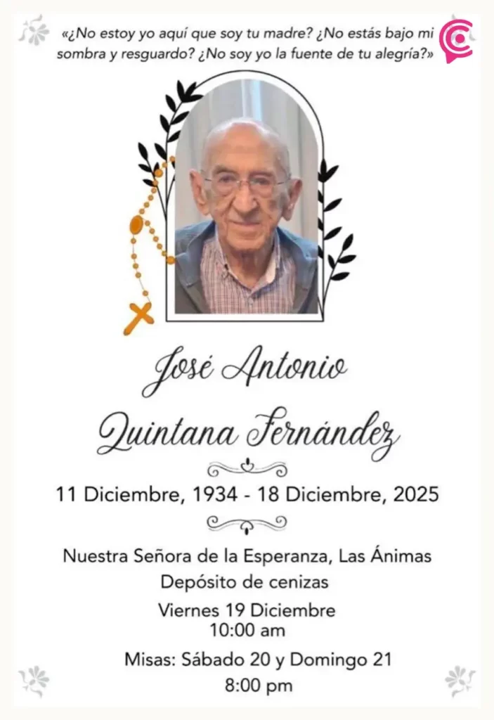 José Antonio Quintana Fernández, fundador del Yunque, murió a los 89 años