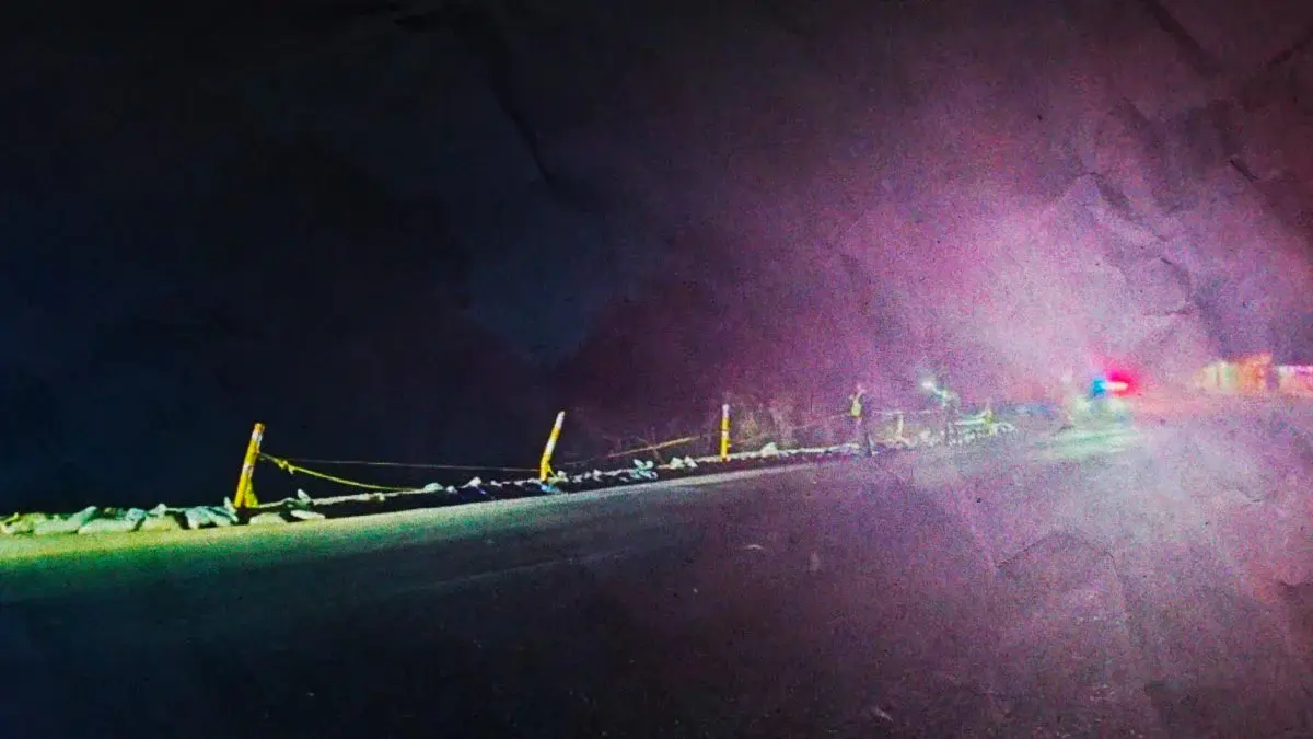 Reporta Guardia Nacional fractura de la carretera México-Tuxpan cerca de la caseta de Nuevo Necaxa