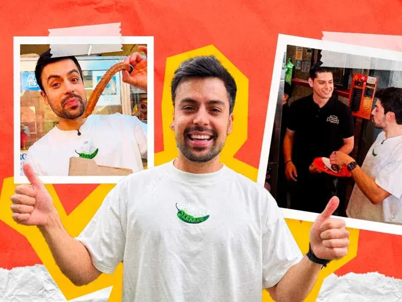 Alex Serrano recorre Puebla y graba contenido gastronómico