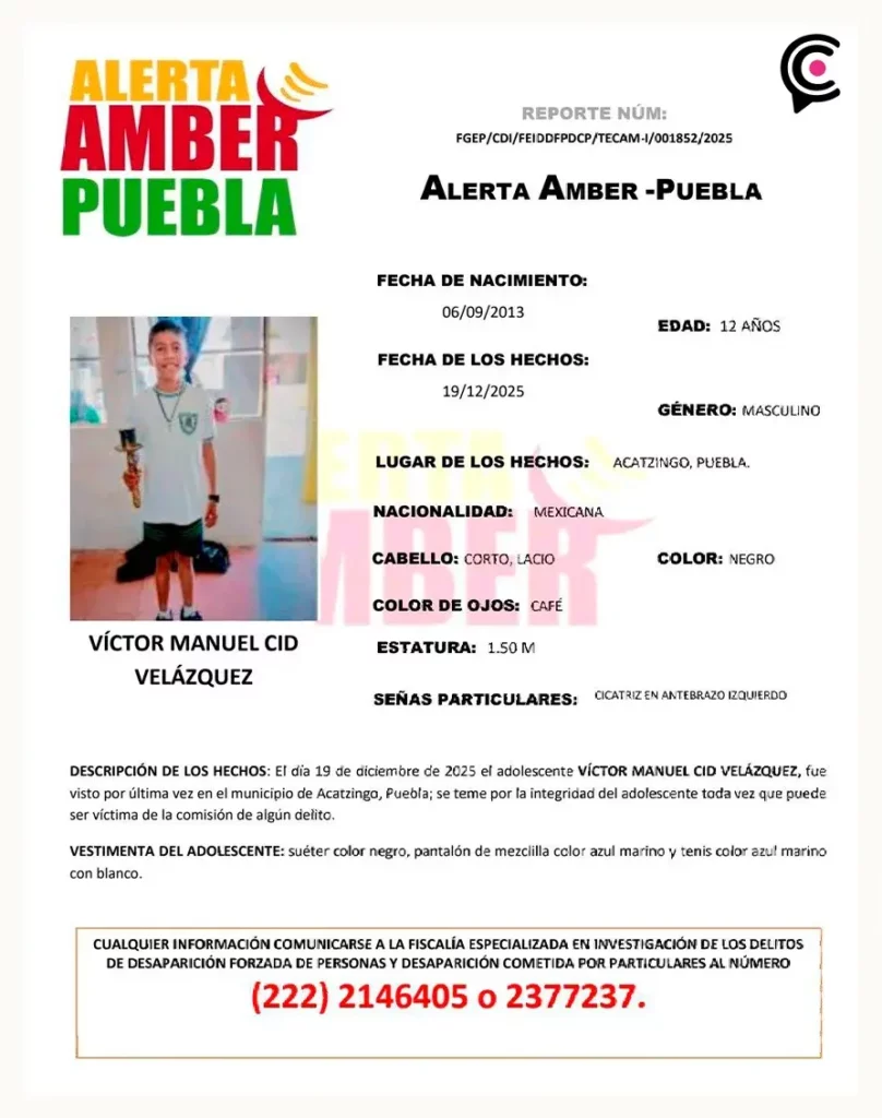 Circula video de niño desaparecido en Acatzingo; denunció maltratos físicos y psicológicos