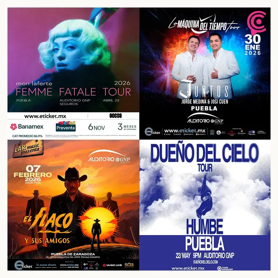 Estos son los conciertos más esperados para el 2026 en Puebla