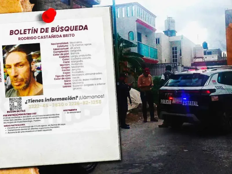 Rodrigo Castañeda tenía un mes desaparecido; lo encontraron muerto en su casa de Cuautlancingo