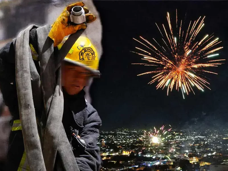 Durante año nuevo, pirotecnia provocó tres incendios en zona metropolitana de Puebla
