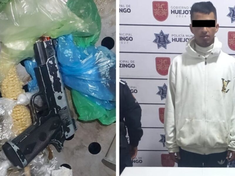 Refuerza SSC de Huejotzingo la seguridad: asegura armas, droga y vehículos robados en diversos operativos