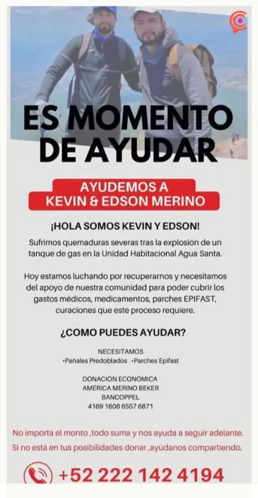 Víctimas de la explosión en Agua Santa Puebla buscan apoyo para sobrevivir a gastos médicos