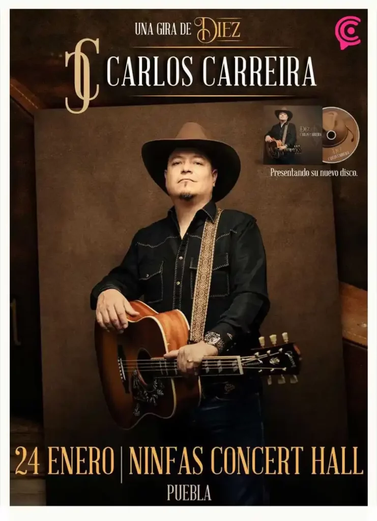 Carlos Carreira regresa a Puebla para presentar su nuevo álbum “Diez”