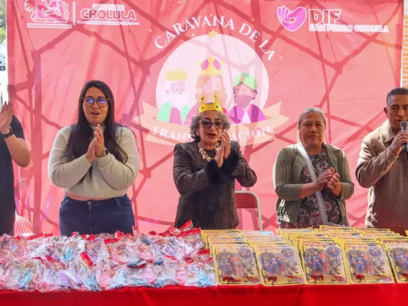 Tonantzin Fernández encabeza entrega de más de 30 mil juguetes en San Pedro Cholula