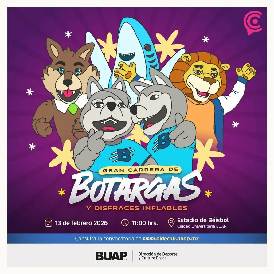 Anuncian carreras de botargas BUAP 2026; conoce fecha y requisitos