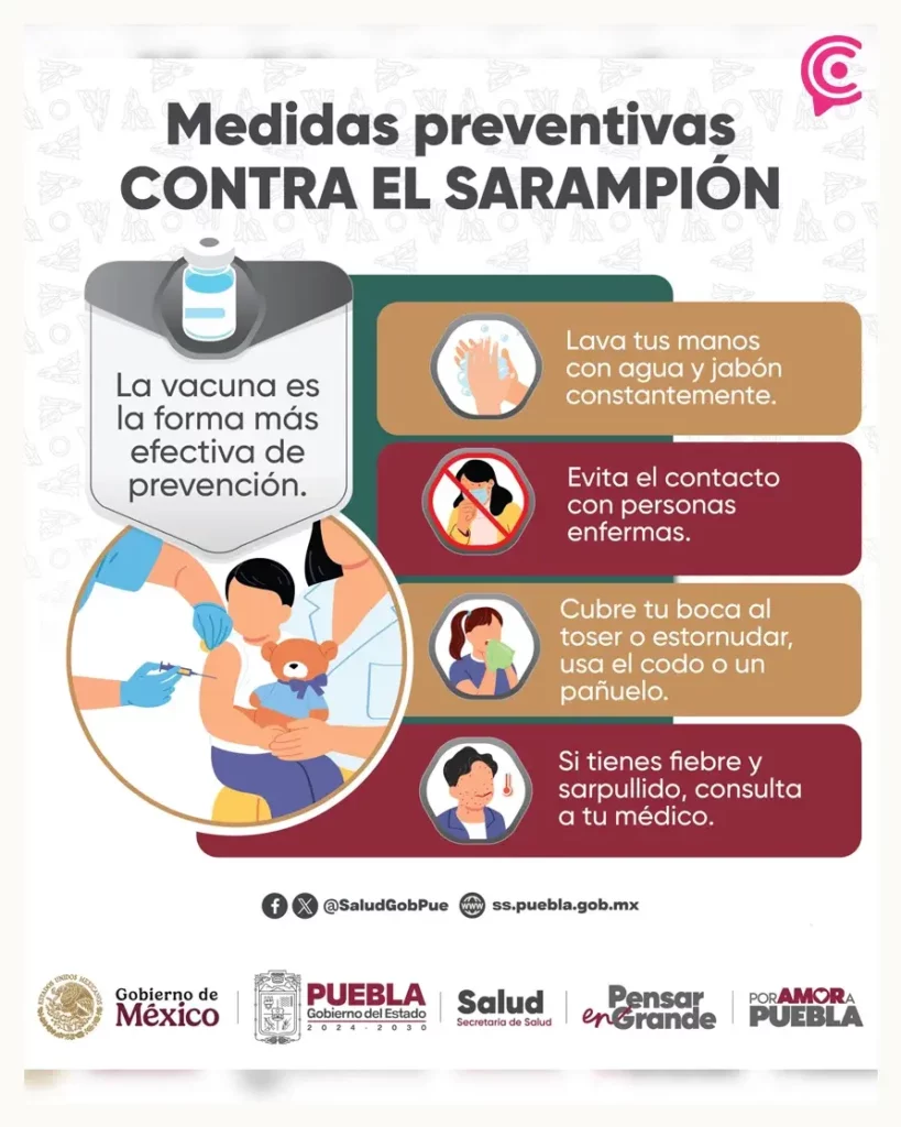 Gobierno de Puebla confirma el primer caso de sarampión en el estado