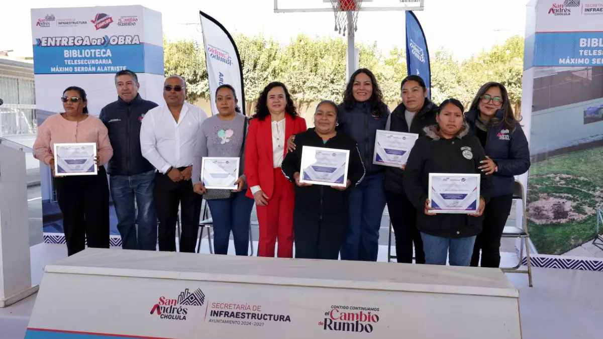 Refuerza Lupita Cuautle espacios educativos con nueva biblioteca en telesecundaria