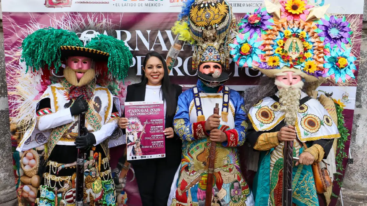 Tonantzin Fernández presenta el Carnaval 2026 para fortalecer el turismo en San Pedro Cholula