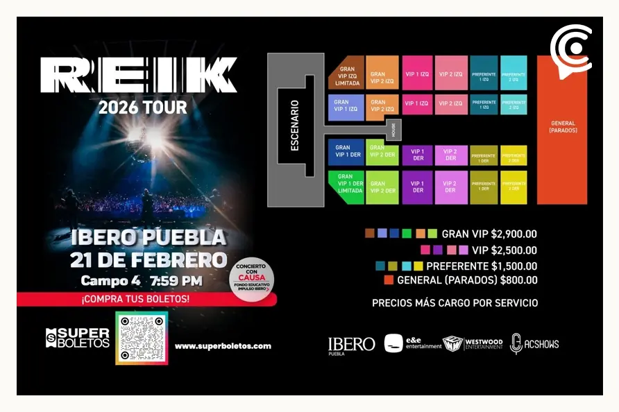 Reik dará concierto en Puebla para celebrar el Amor y la Amistad este 2026