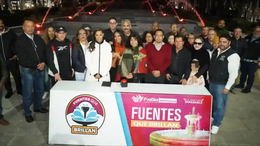 Fortalece gobierno de Pepe Chedraui espacios funcionales con inauguración del mantenimiento de la fuente Hermanos Serdán