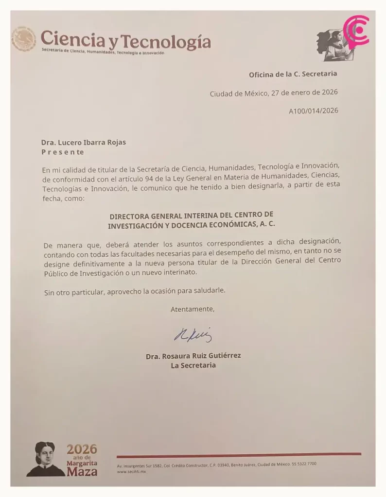 Destituyen a José Romero Telleache; Lucero Ibarra asume dirección interina del CIDE