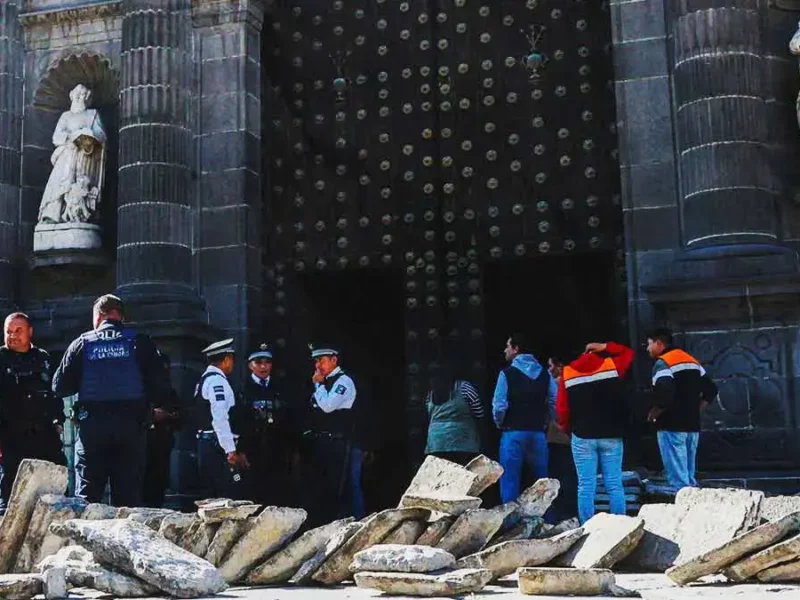 Coadyuva Gobierno de la Ciudad con inspección tras el incidente en la Catedral de Puebla