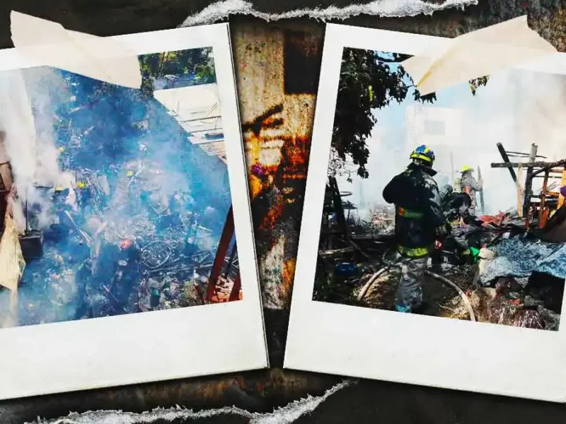 Adulto mayor muere calcinado en incendio de inmueble con material reciclado en Puebla