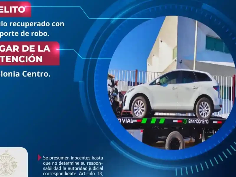 Policía de Atlixco localizan vehículo con pre denuncia de robo en la colonia Álvaro Obregón