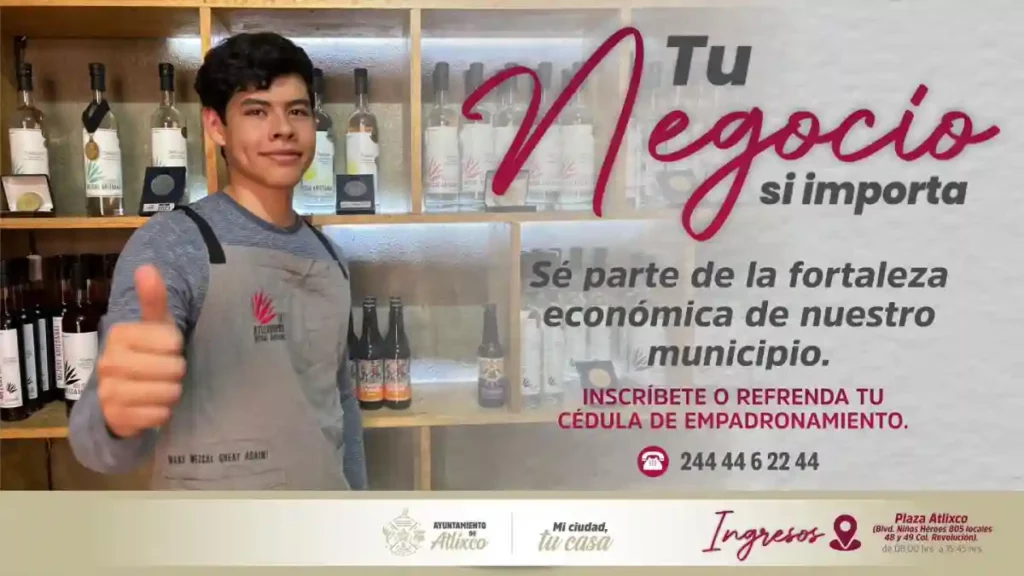 Ariadna Ayala llama a comerciantes de Atlixco a actualizar su empadronamiento 2026