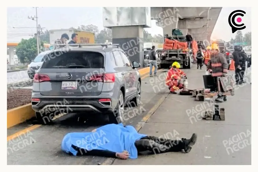 Motociclista murió tras atropellar a trabajador y ser arrollado por camioneta en Cuautlancingo, Puebla