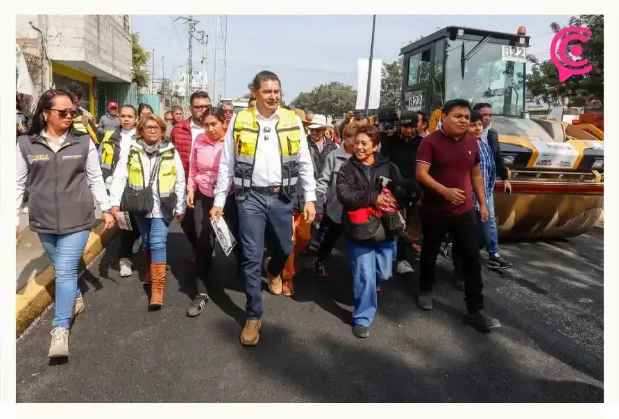 Alejandro Armenta supervisa modernización de la carretera Puebla-Tlaxcala; obra beneficiará a 1.6 millones de personas