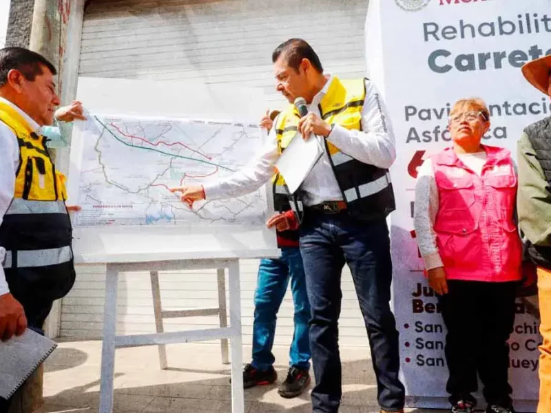Alejandro Armenta supervisa modernización de la carretera Puebla-Tlaxcala; obra beneficiará a 1.6 millones de personas