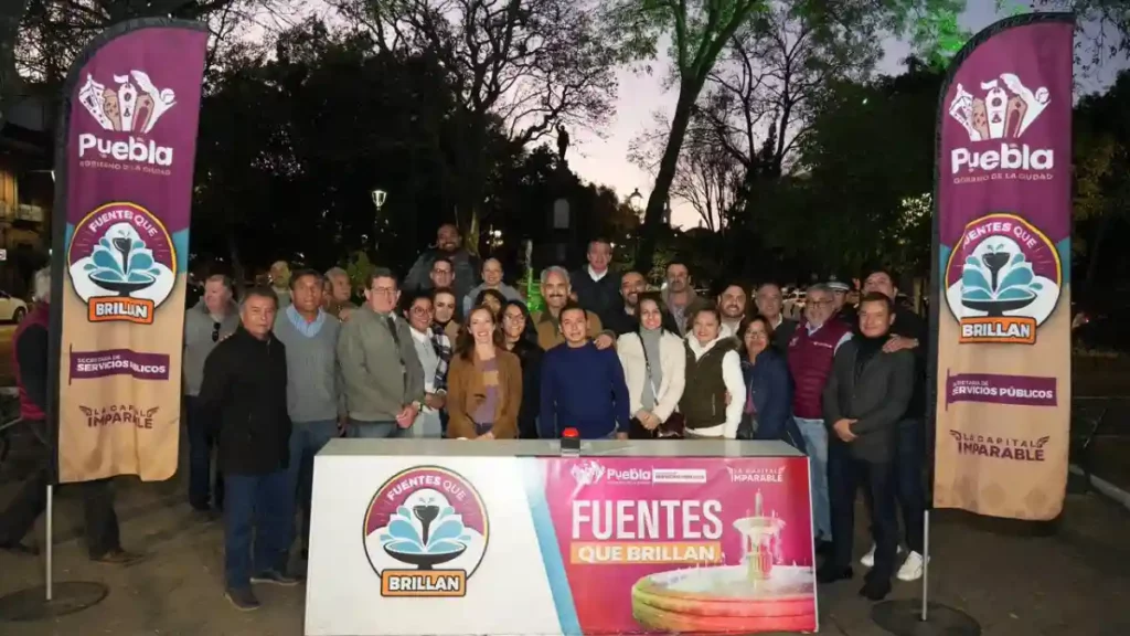 Inaugura Gobierno de Pepe Chedraui mantenimiento de fuentes en el parque de San José