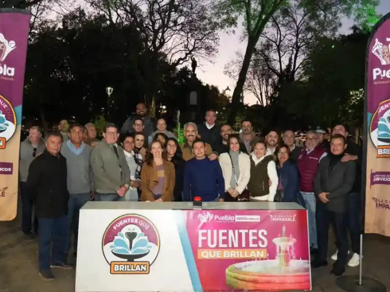 Inaugura Gobierno de Pepe Chedraui mantenimiento de fuentes en el parque de San José