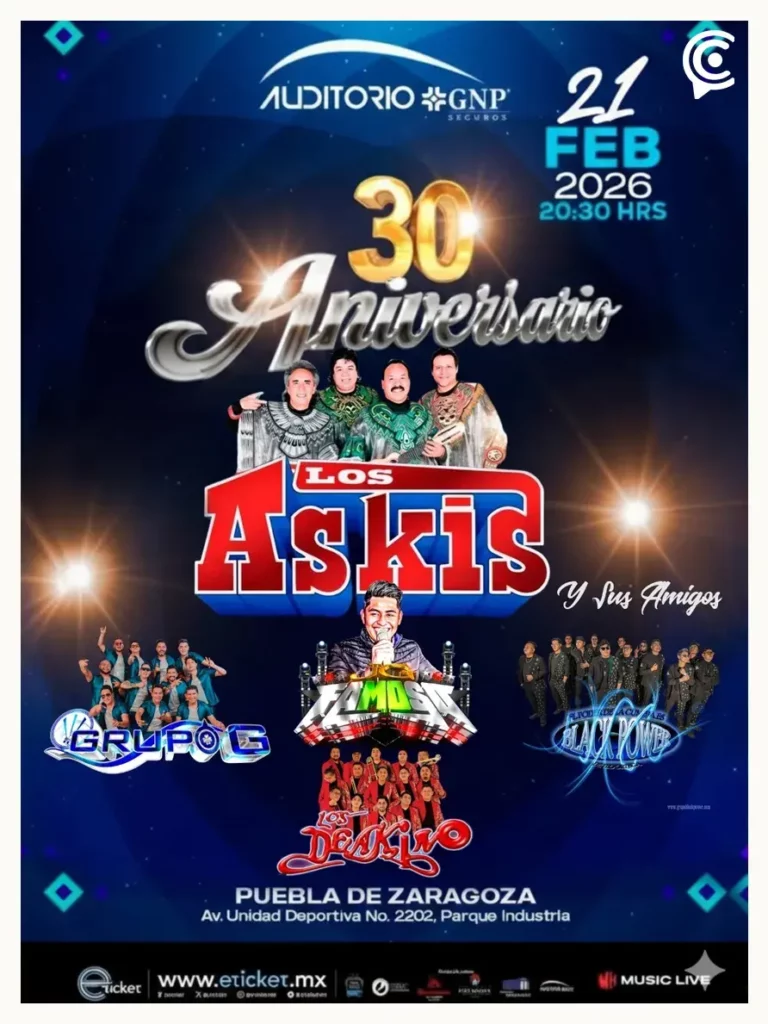 Concierto de Los Askis reunirá a varias agrupaciones de cumbia en Puebla