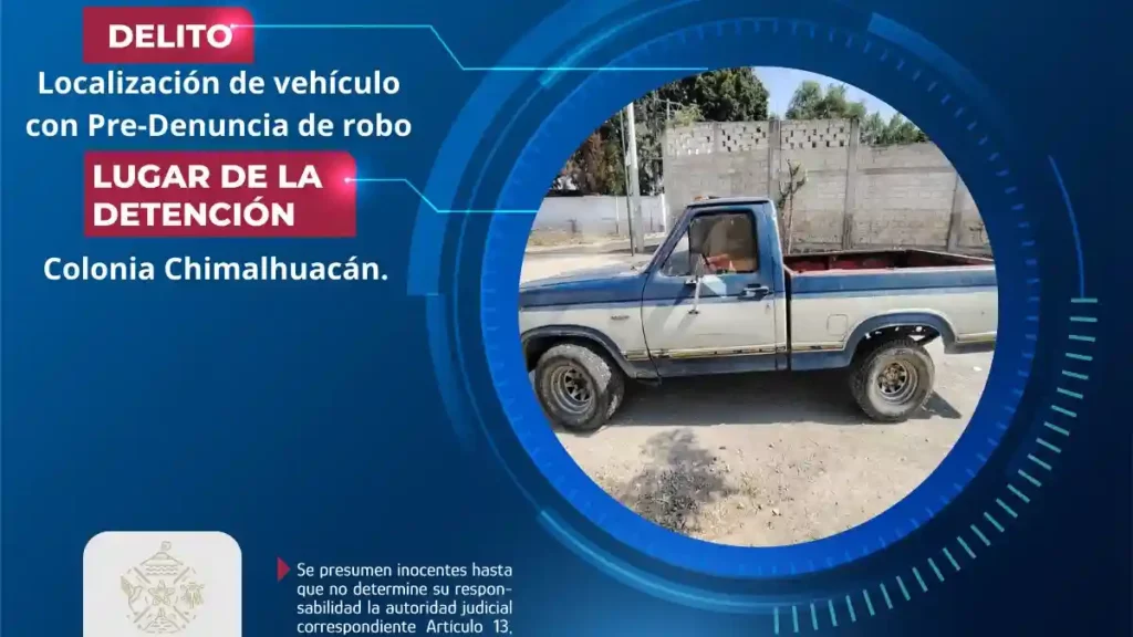 Secretaría de Seguridad Ciudadana de Atlixco localiza vehículo con pre-denuncia de robo