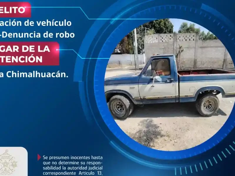 Secretaría de Seguridad Ciudadana de Atlixco localiza vehículo con pre-denuncia de robo
