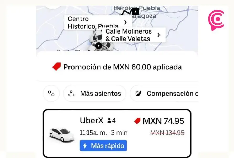 Uber y Didi aumentan precios tras megaparo de transporte público en Puebla