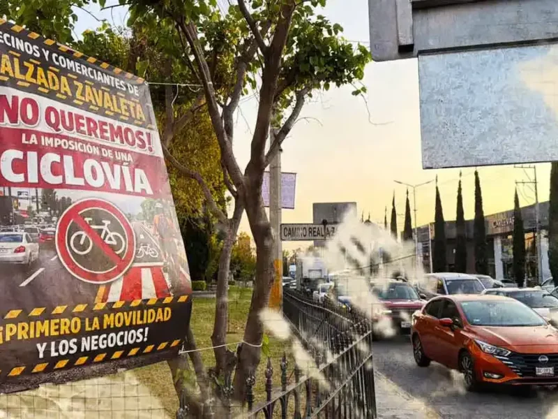 Locatarios y vecinos de Calzada Zavaleta rechazan ciclovía; temen pérdidas económicas y embotellamientos
