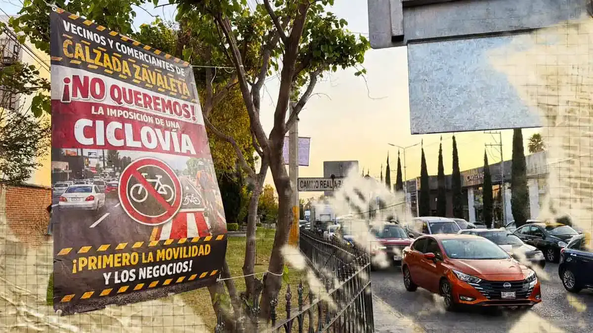 Locatarios y vecinos de Calzada Zavaleta rechazan ciclovía; temen pérdidas económicas y embotellamientos