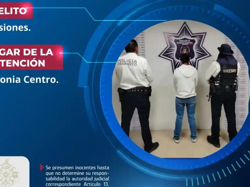 Atiende Tránsito Municipal accidente con personas lesionadas en el centro de Atlixco