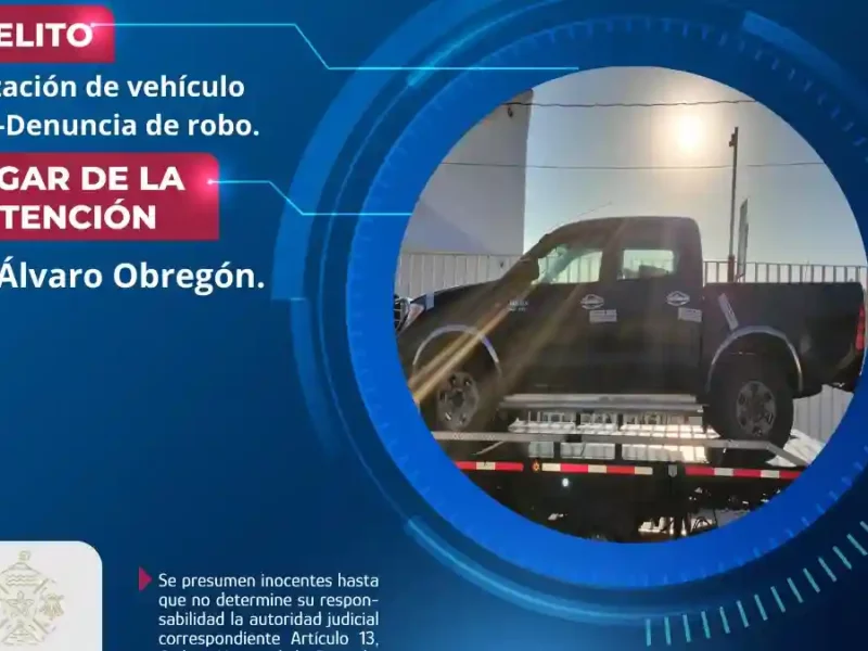 Localiza Policía Municipal vehículo con reporte de robo en Atlixco