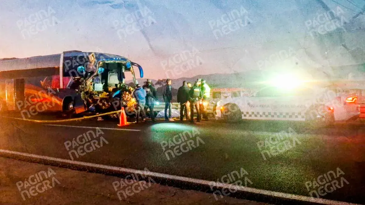 Chofer de autobús turístico murió en choque contra tractocamión en Palmar de Bravo, Puebla