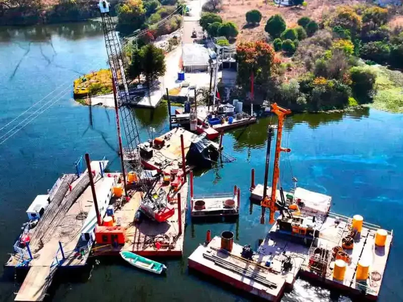 Accidente en construcción de puente La Panga, Valsequillo; autoridades reportan saldo blanco