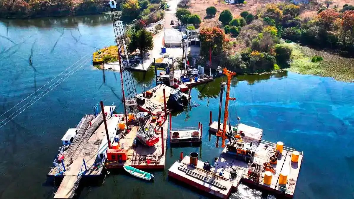 Accidente en construcción de puente La Panga, Valsequillo; autoridades reportan saldo blanco