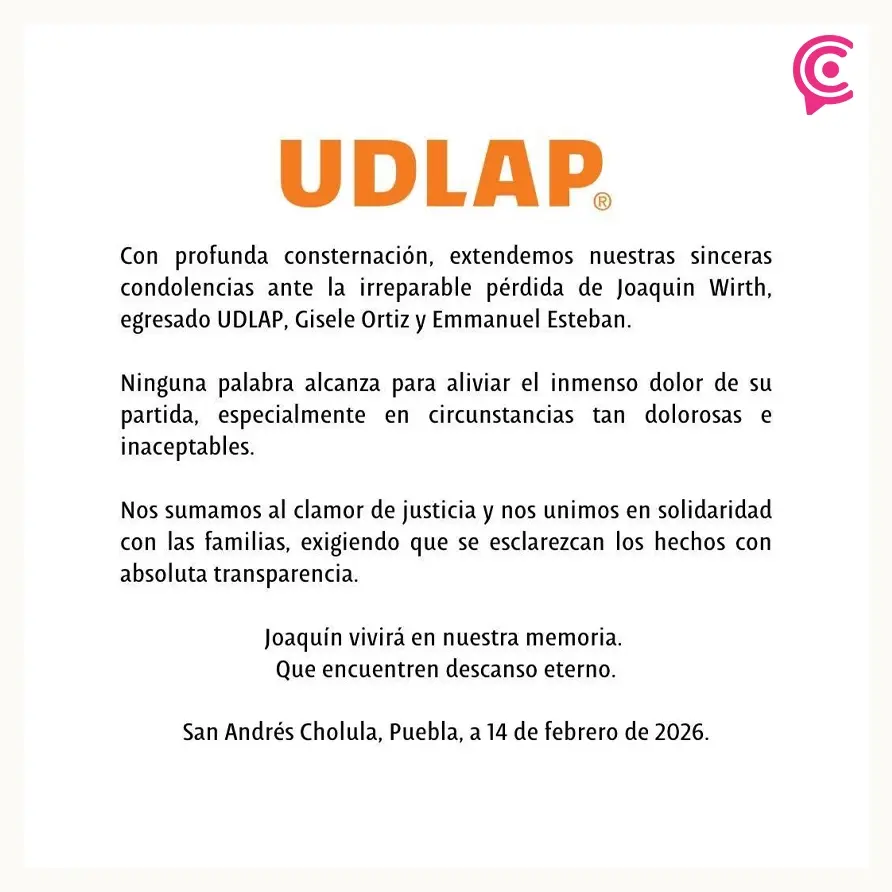 Universidades de Puebla exigen justicia para víctimas del ataque en Sala de Despecho de Angelópolis
