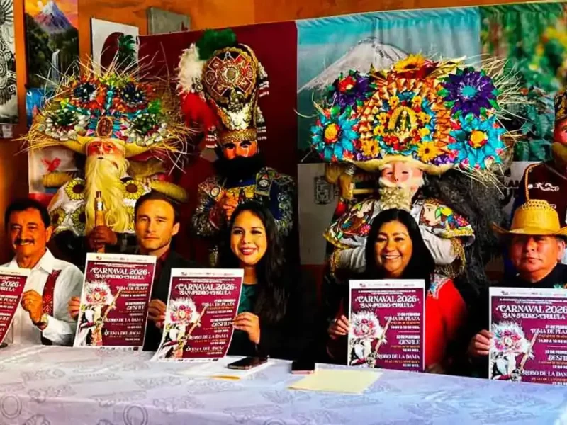 Autoridades municipales regularán uso de mosquetones en Carnaval de San Pedro Cholula 2026