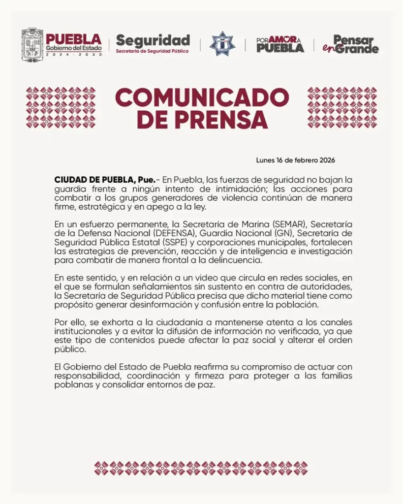 Operativa Barredora difunde mensaje con hombre "levantado" y advierte "limpia" en Texmelucan, Puebla